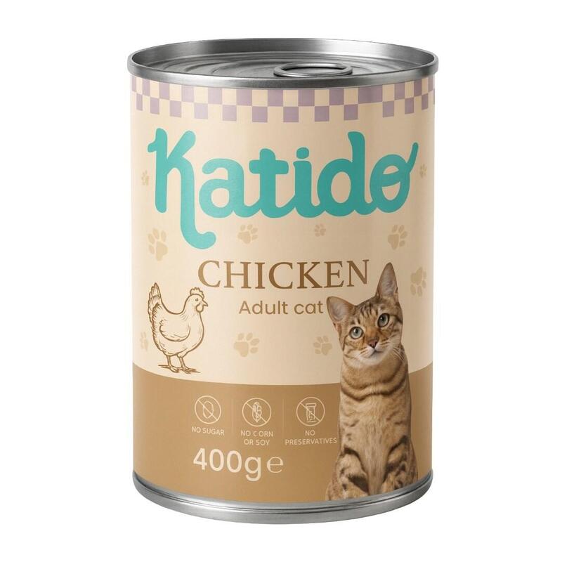 Katido Pollo Comida Húmeda Para Gatos 400g