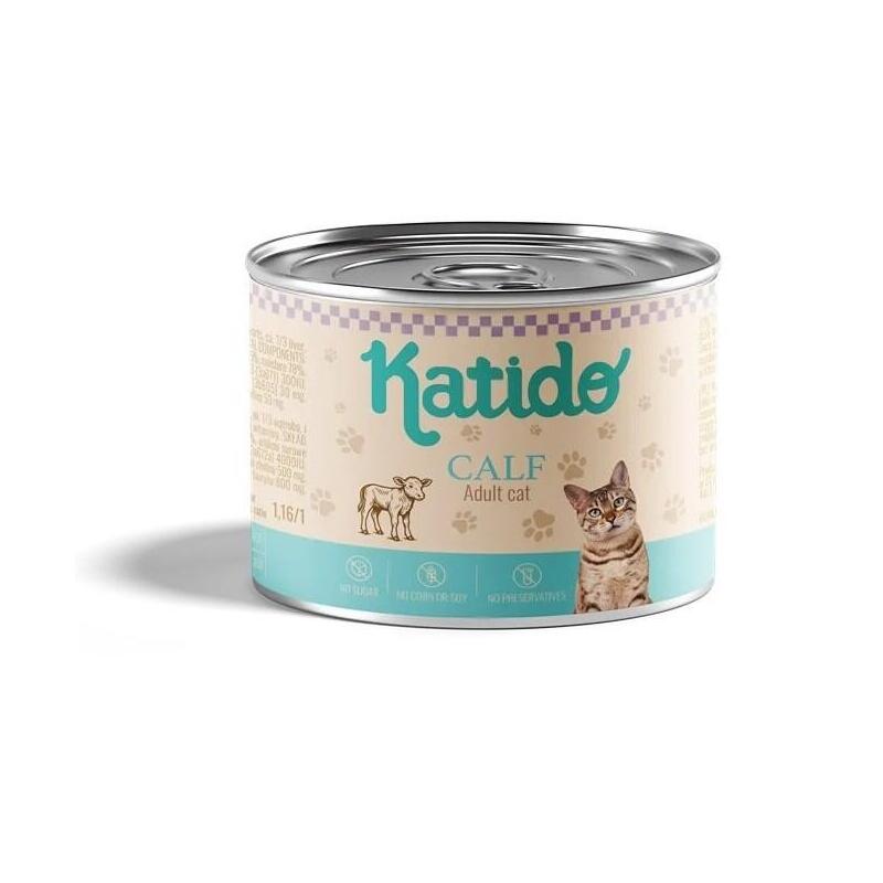Katido Ternera Premium Comida Húmeda Para Gato 200g