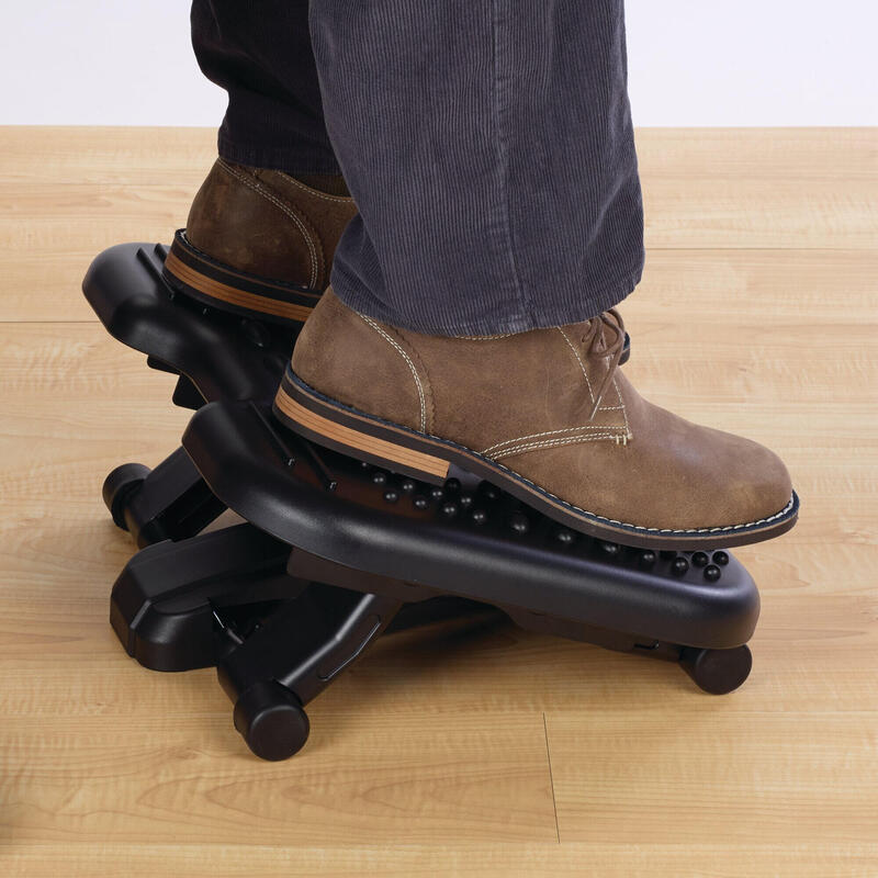 Kensington Reposapiés Solemassage Para Ejercicio Ajustable 5 Alturas Negro
