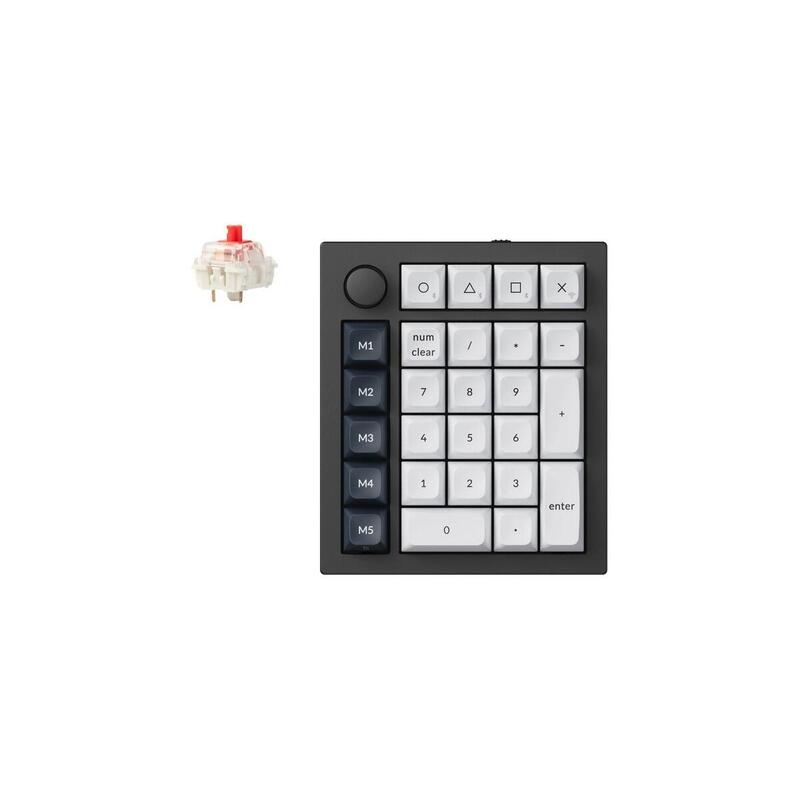 Keychron Q0 Max (Negro/Blanco, Gateron Jupiter Red, Hot-Swap, Aluminiumrahmen, Rgb) Q0m-M1