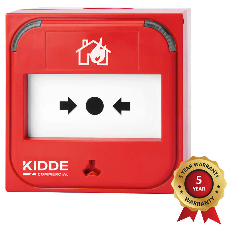 Kidde Commercial Ke-Dm3110r-Kit Pulsador Analogico Inteligente De La Serie Excellence Con Aislador. Incluye Caja Superficie. Color Rojo