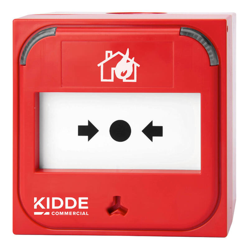 Kidde Commercial Nc-Mc-100-R Pulsador Manual Inteligente Convencional Para Montaje Empotrado - 100 O. Color Rojo