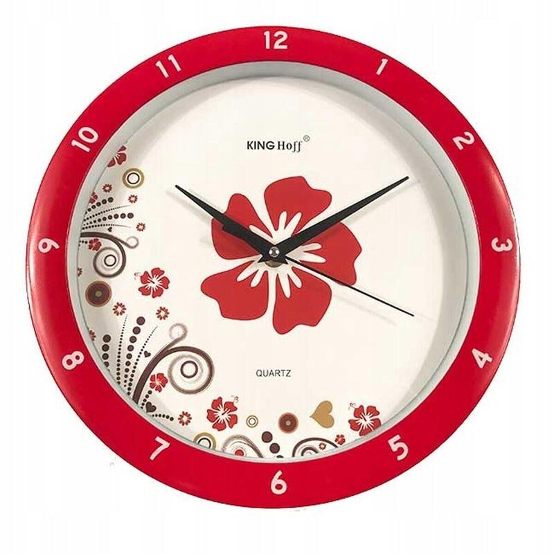 Kinghoff Wanduhr Con Blumenmumer