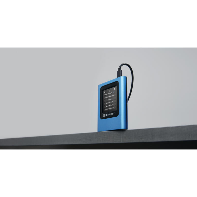 Kingston Ironkey Vault Privacy 80 7.68 Tb, Unidad De Estado Sólido Azul/Negro