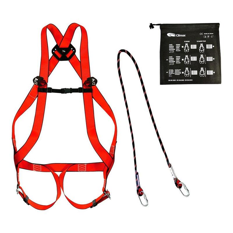 Kit Arnés Anticaídas 10 Basic Plus, 2 Puntos De Anclaje, Cuerda Ø11 Mm, Conector Mod30