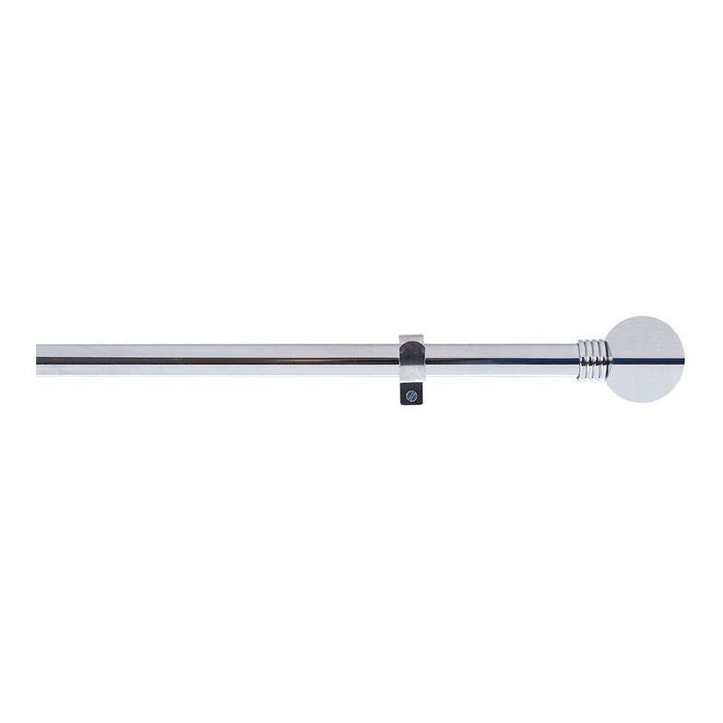 Kit Barra Cortina Anillo Extensible De 160 A 300cm Cromo Stor Planet