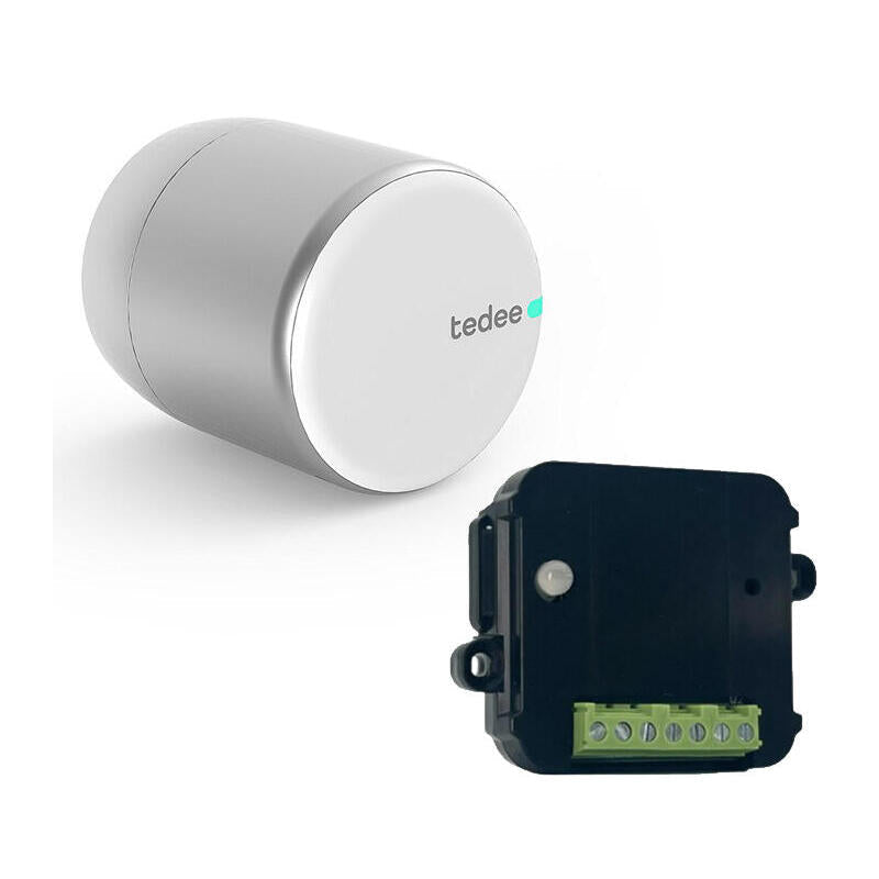 Kit Cerradura Inteligente Tedee Pro + Contacto Seco Color Plata