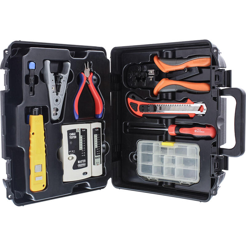 Kit De Herramientas De Reparación Básica De Red Con Probador