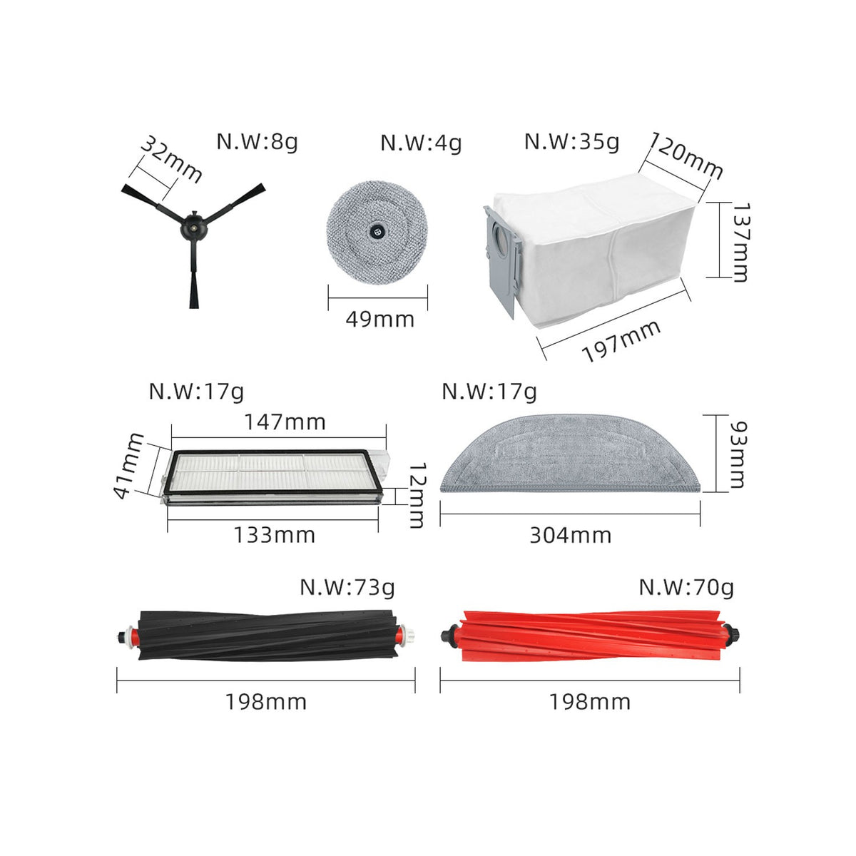 Kit De Recambios Para Aspirador Roborock S8 Pro Ultra