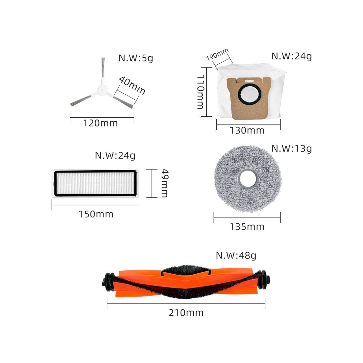 Kit De Recambios Para Aspirador Xiaomi Mijia Omni 2 C102Cn
