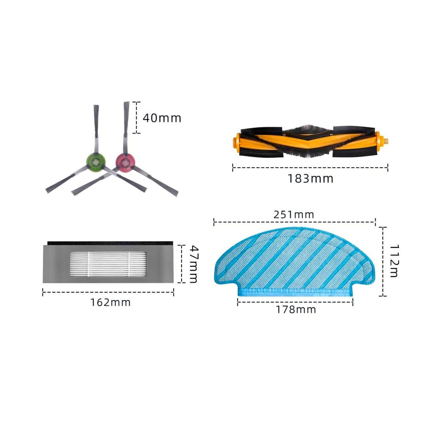 Kit De Recambios Para Aspiradora Ecovacs T8