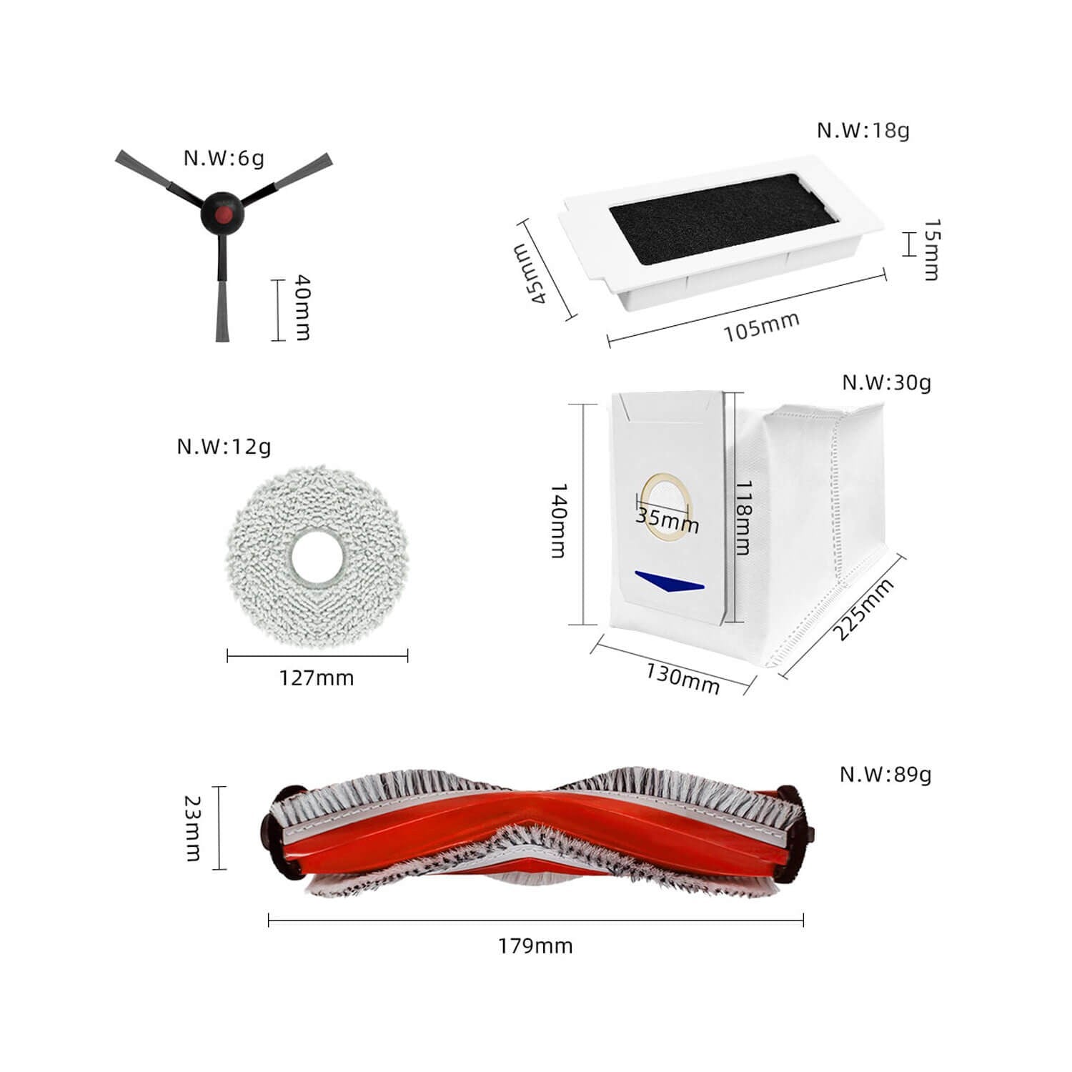 Kit De Recambios Para Aspiradora Yeedi M12 Pro Plus