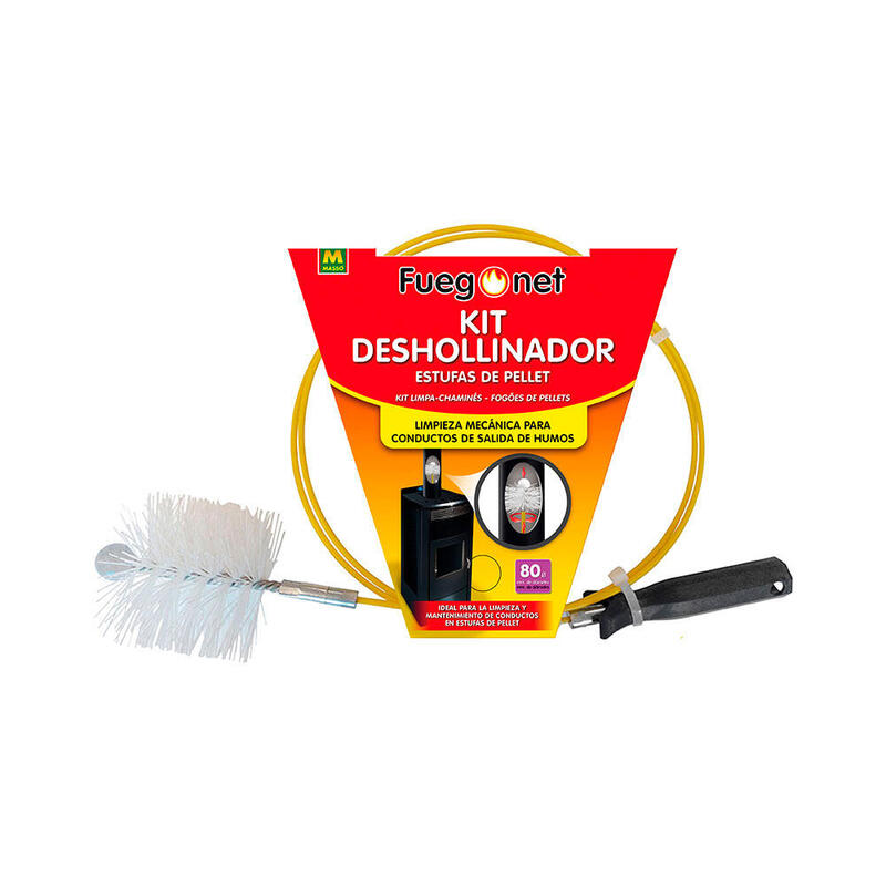 Kit Deshollinador Estufas De Pellet Ø80 Mm 3 M