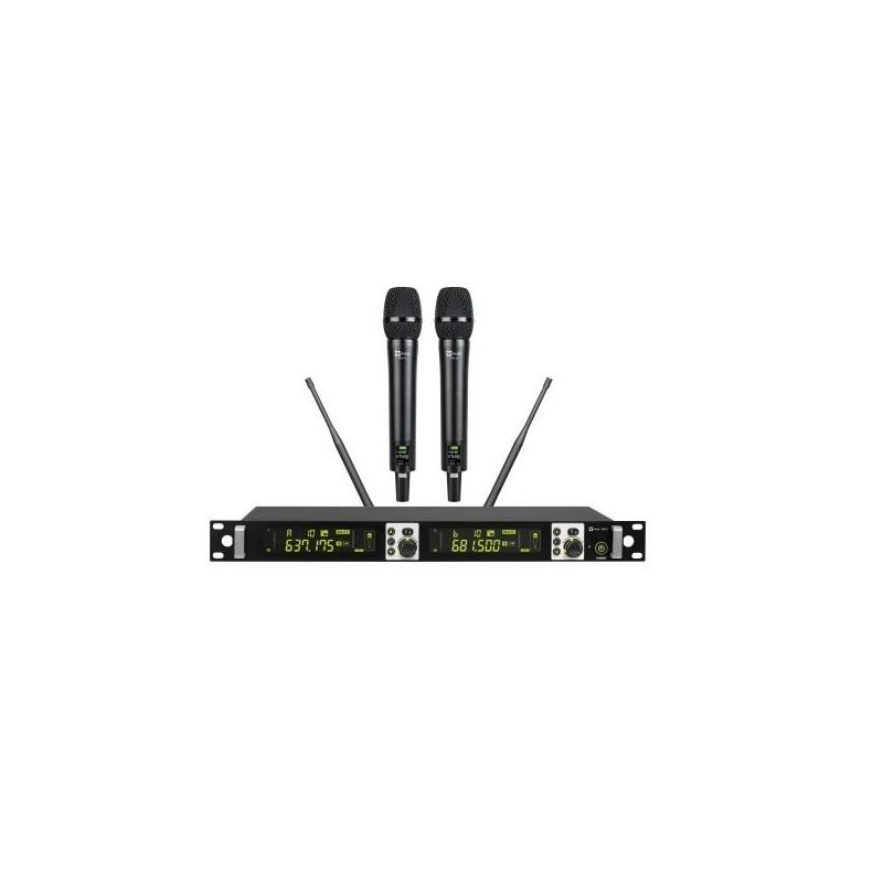 Kit Inalámbrico Con Dwoma Micrófonoami Dode Manomi Wm 2h