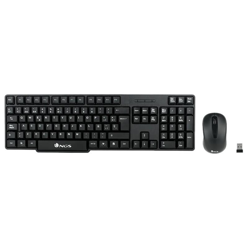 Kit Inalámbrico De Teclado Y Ratón En Negro Ngs ?Ngs Keyboard 0358