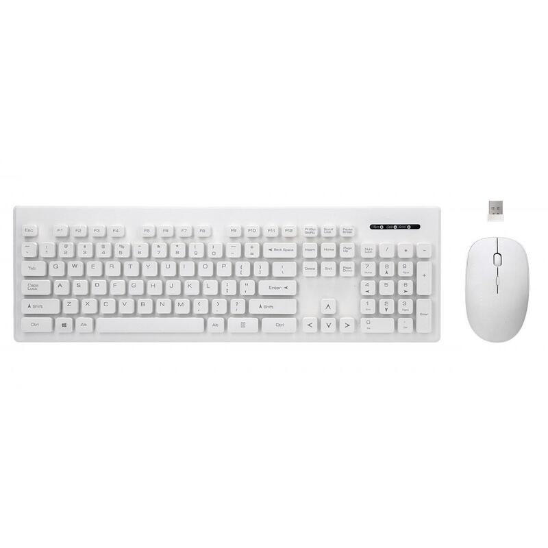 Kit Inalámbrico Whiterun Teclado+Ratón, Color Blanco, Technologia Inalámbrica 2,4ghz