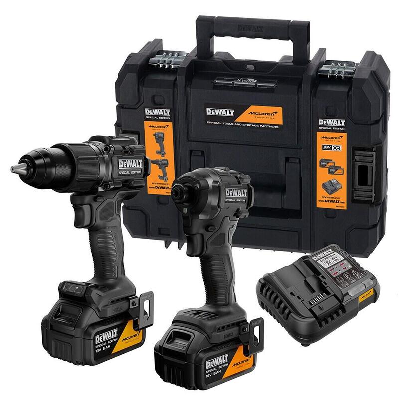 Kit Mclaren Xr 18 V, Taladro Percutor Dcd86 + Atornillador Impacto Dcf86 + 2 Baterías 5 Ah + Cargador