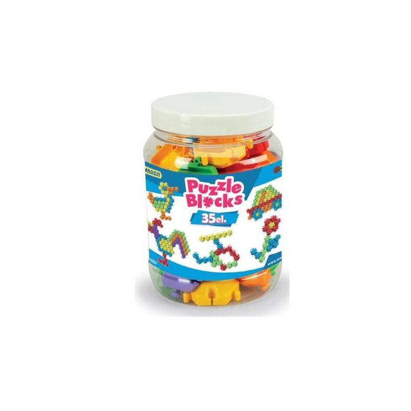 Klocki Puzzle W Sloiku 35 Elementów