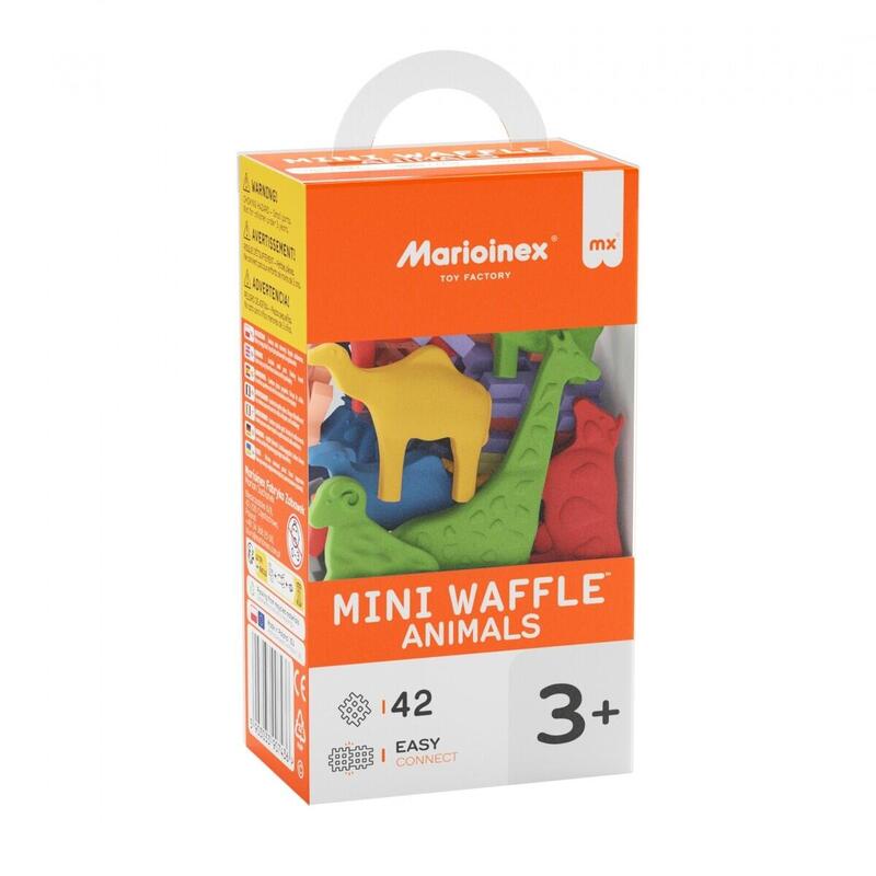 Klocki Waffle Mini - Zwierzeta 42 Elementy