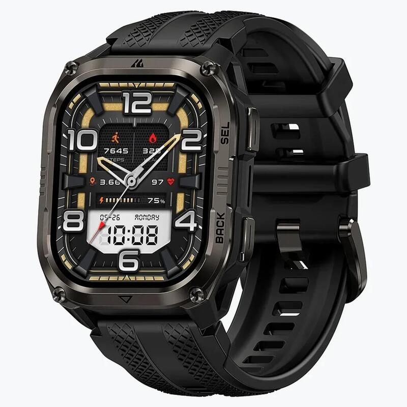 Kospet Pulse 2 Negro Gps Doble Banda Linterna Led 5 Niveles Batería 15 Días