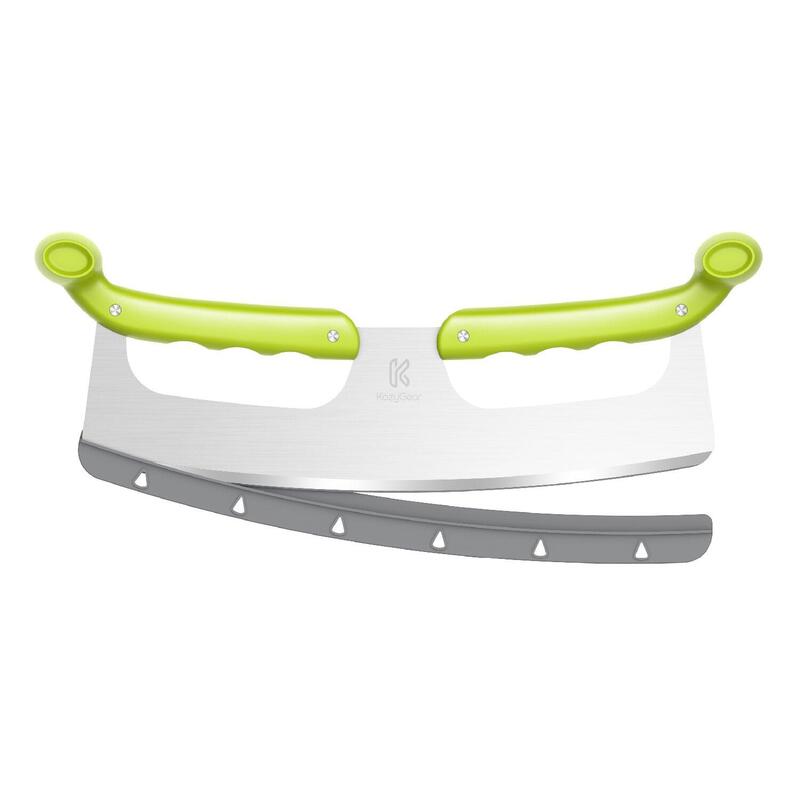 Kozygear Pizzaschneider Mezzaluna Con Doppel.Schutzgriff