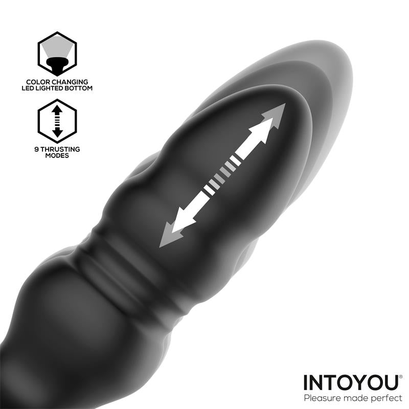 Krax Plug Anal Con Vibración, Thrusting Y Luz Led Con Control Remoto