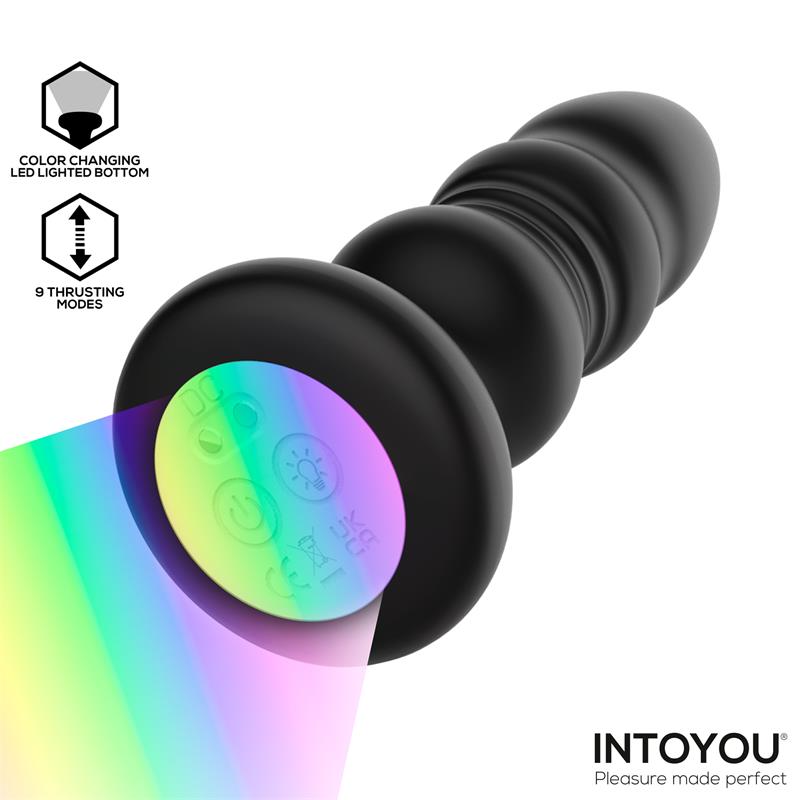 Krax Plug Anal Con Vibración, Thrusting Y Luz Led Con Control Remoto