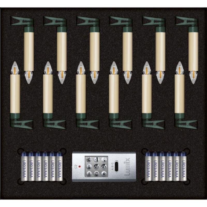 Krinner Superlight Bavaria Mini Flame 12 Pcs. Set Ivory