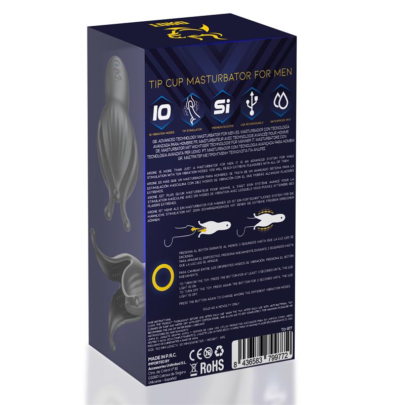 Krone Copa Masturbadora Para El Pene Silicona Usb