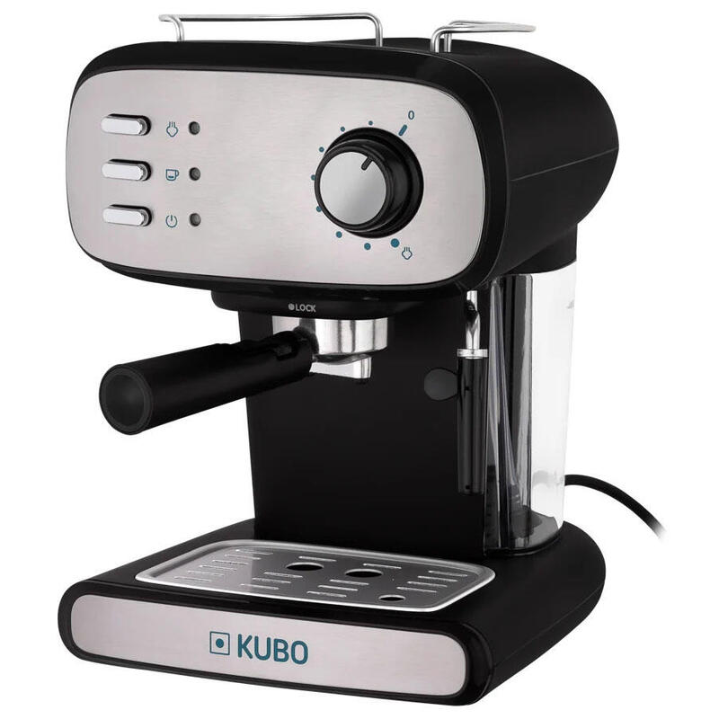 Kubo Cafetera Espresso, Presión 15 Bar, Depósito Agua 1.2l, 850w, Vaporizador Para Capuchino O Bebidas Con Leche, Limpieza Fácil