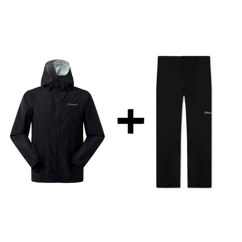 Kurtka Berghaus Deluge Pro 3.0 Roz. M Negro + Berghaus Hillwalker Ovrtrs Am Blk/Blk Roz. M