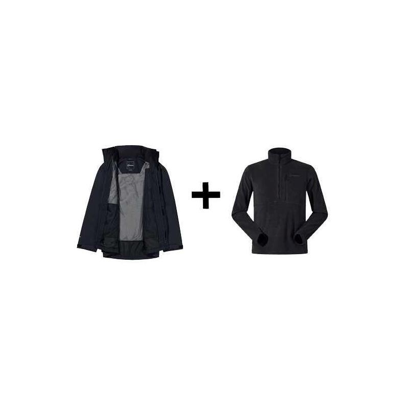 Kurtka Berghaus Hillwalker Ia Shell Roz. M Negro + Bluza Berghaus Prism Pt Hz  Roz. M Negro