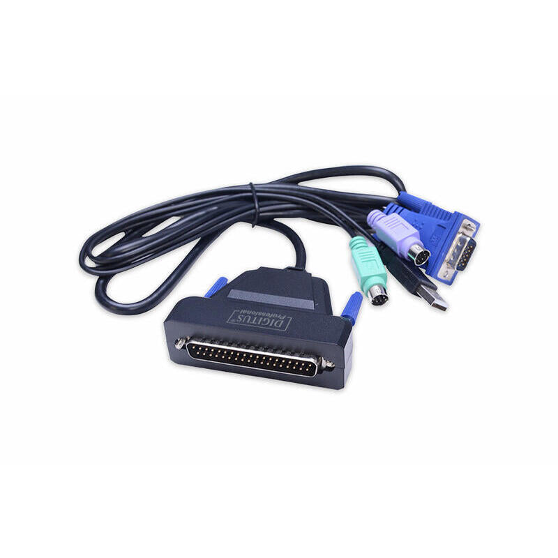 Kvm Modulare Konsole Mit 19" Tft (48,3cm), 1 Port Kvm & Touchpad, It Tastatur Ral 9005 - Schwarz Digitus Professional