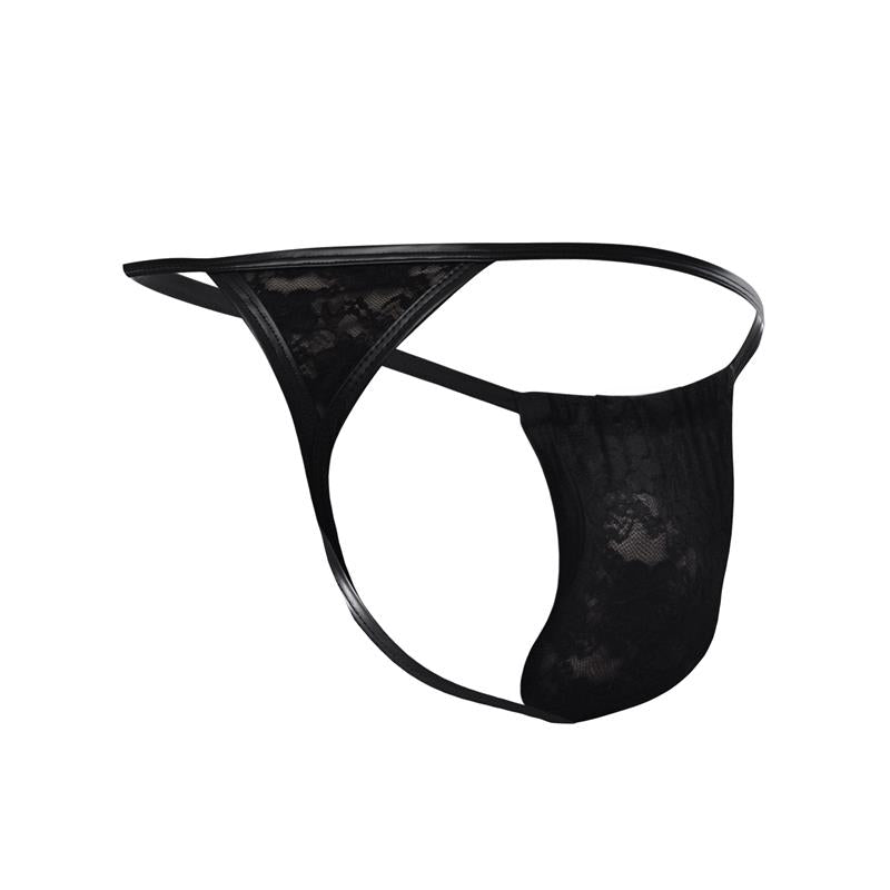 L4ce02 Tanga Con Encaje Talla (Interno):S/M