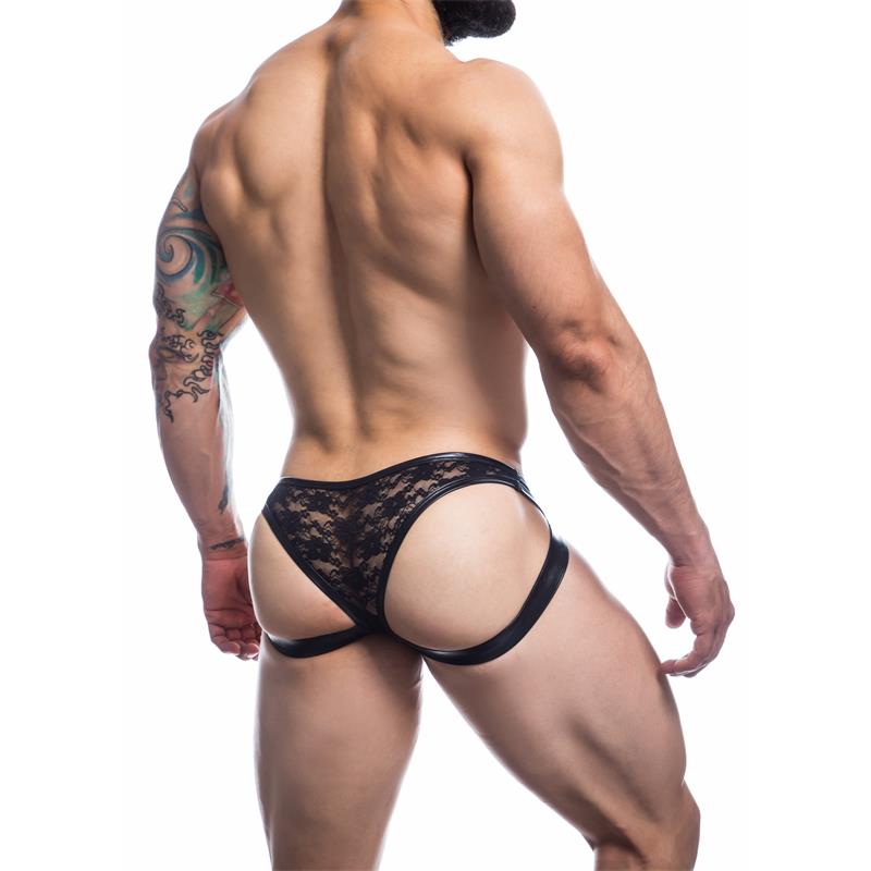L4ce04 Slip Estilo Suspensorio Con Encaje Talla (Interno):S