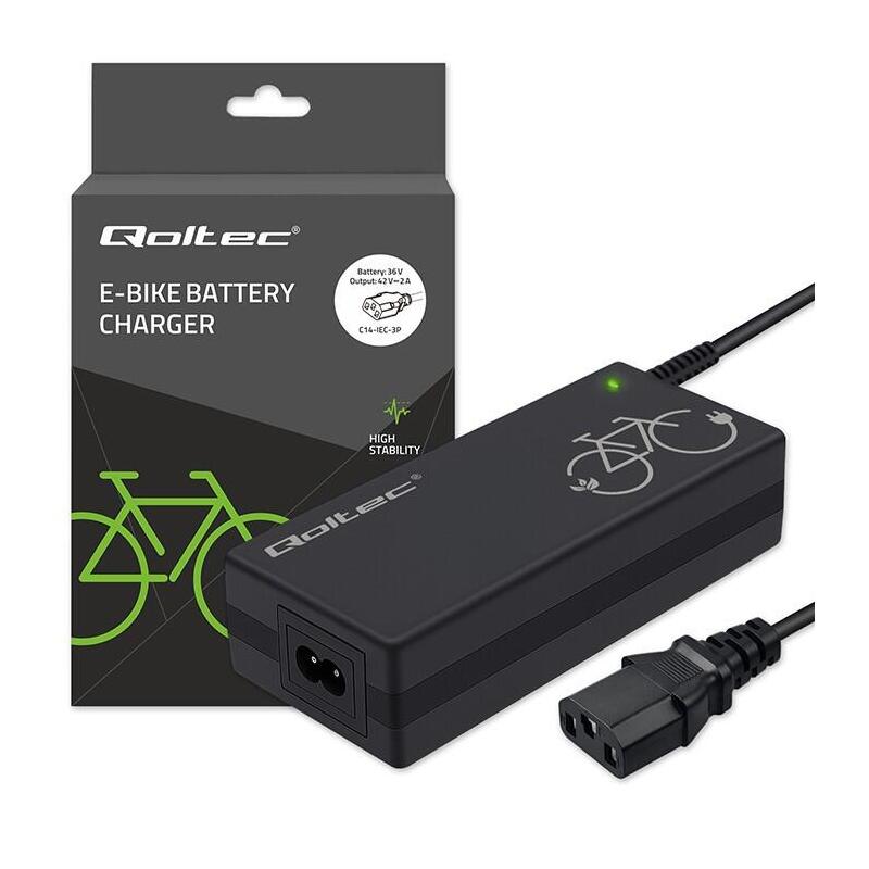 Ladowarka Do Roweru Elektrycznego 36v 42v 2a C14-Iec-3pin + Kabel Zasilajacy