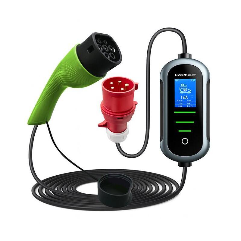 Ladowarka Do Samochodu Elektrycznego Ev I Hybryd 7kw 230v Cee 32a Wi-Fi Tuya Lcd 5m