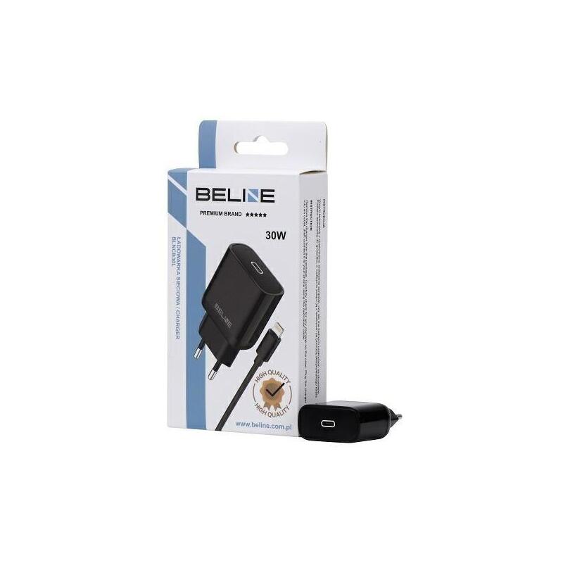 Ladowarka Sieciowa 30w Gan Usb-C + Kabel Lightning, Negro