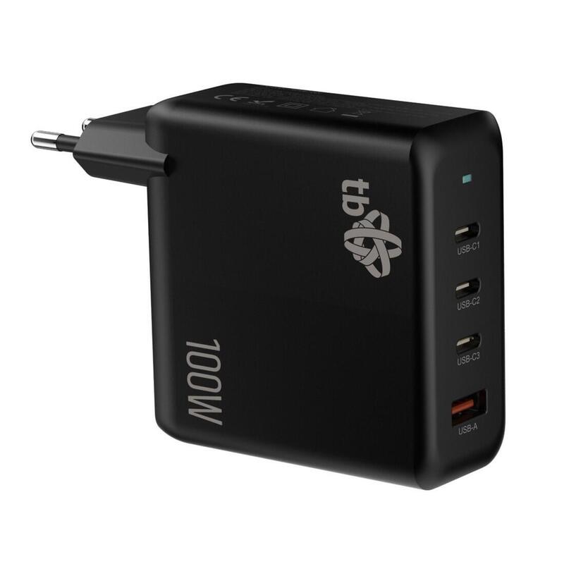 Ladowarka Sieciowa 3x Usb C + Usb A Power Delivery Negro, Gan 100w