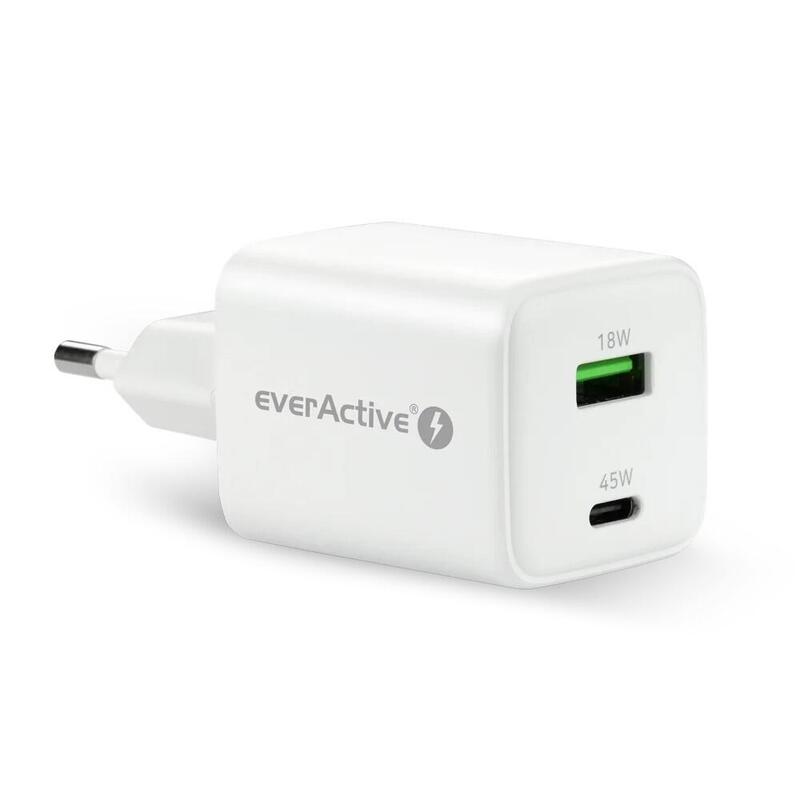 Ladowarka Sieciowa Gan 1x Usb, 1x Usb-C 45w Qc4+ Pd Biala