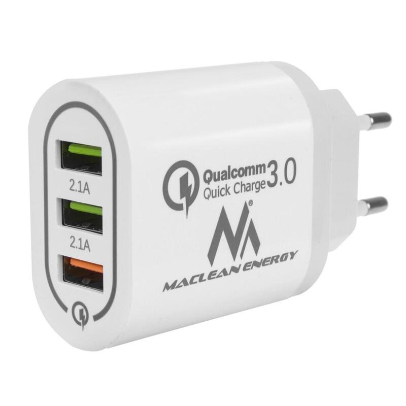 Ladowarka Sieciowa Maclean Mce479 W Qc 3.0 3xusb Biala