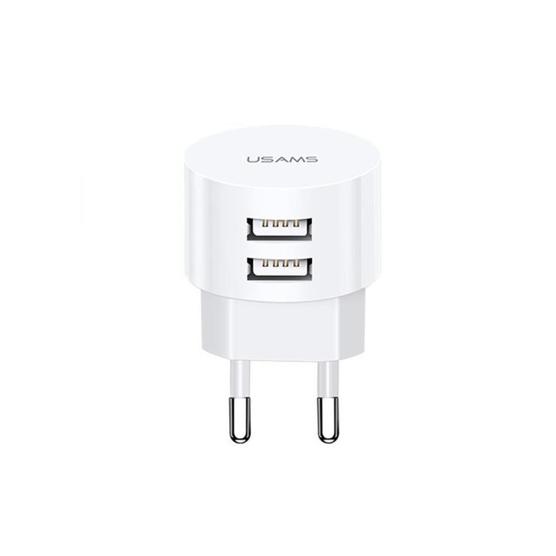 Ladowarka Sieciowa T20 2xusb 2,1a Okragla