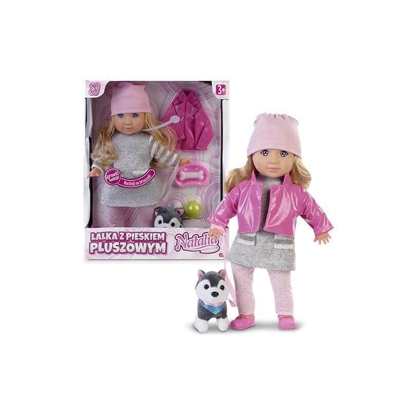 Lalka Natalia Z Pieskiem Pluszowym 35 Cm
