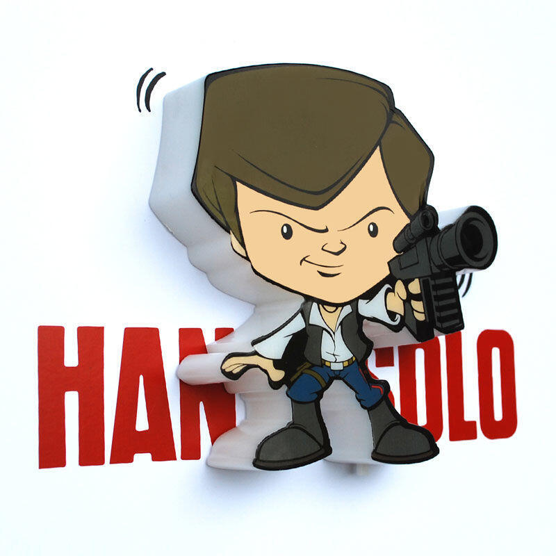 Lampara 3d Light Fx Mini Hans Solo Star Wars