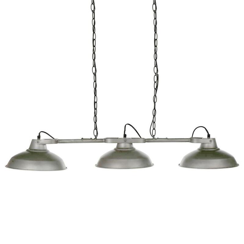 Lámpara De Techo, Metal, Color Gris, 107 X 66 X 27 Cm