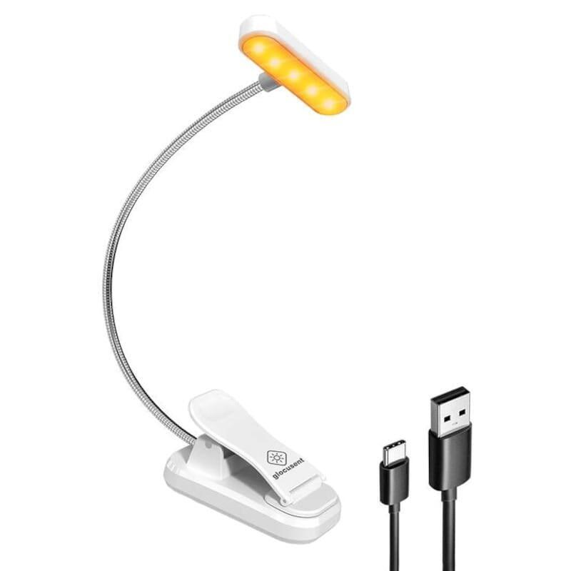 Lámpara Inalámbrica Glocusent Glcsnta1806 Clip Usb Tipo C 650mah Blanco