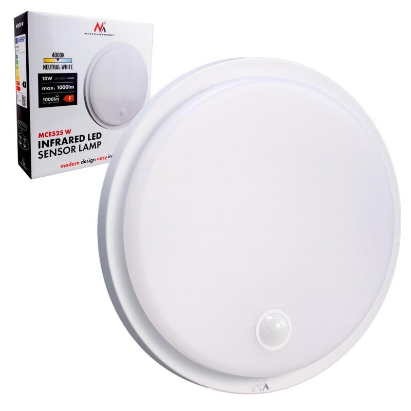Lámpara Led, Ip65 Sensor Pir, Mce525 En 10w, 1000 Lm, Neutral White 4000 K