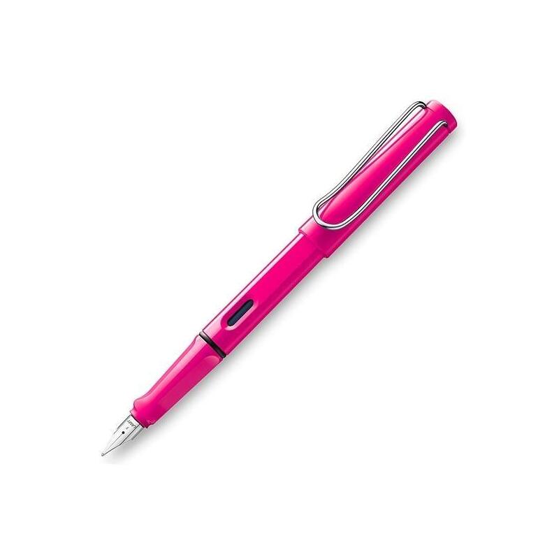 Lamy Pluma Estilográfica Safari 013m Punta Media Tinta Azul Color Rosa