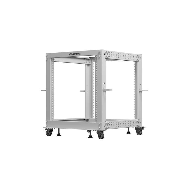 Lanberg Open Rack 19" 12u 600x600-1100 Adjustable Grey