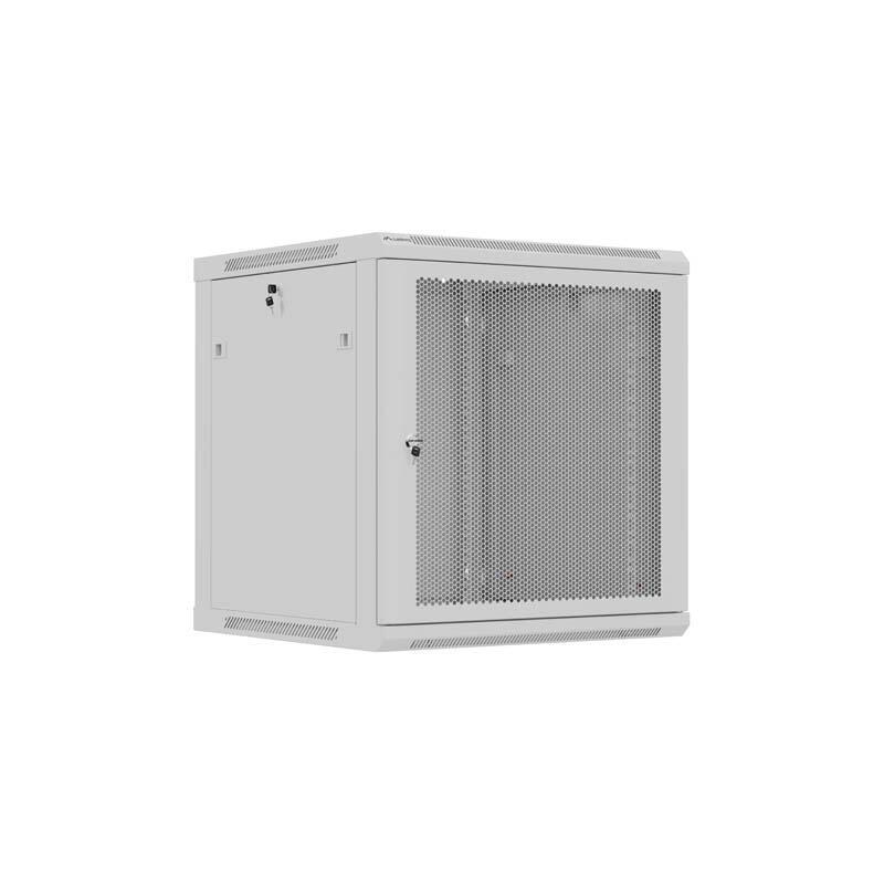 Lanberg Rack Cabinet 19in Wall-Mount 12u 600x600 Flat Pack With Perforated Door Grey